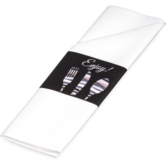 Dinex DXCTCADNS1003 16" x 16" Black Napkin Sleeve