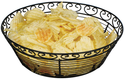 Winco WBKG-10R 10" Black Wire Bread/Fruit Basket