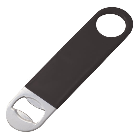 Winco CO-301PK Black Flat Stainless Steel Bottle Opener
