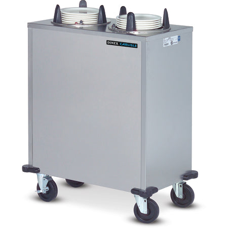 Dinex DXPIDP2E1012 10 1/8" Plates 2 Silo Stainless Steel DineXpress Unheated Enclosed Plate Dispenser