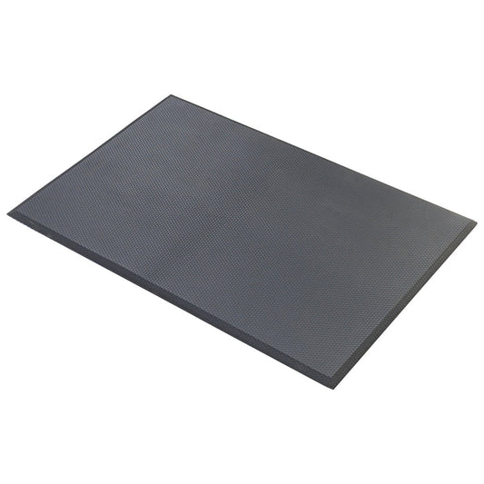 Winco FMG-23K 2' x 3' Black Anti-Fatigue Floor Mat, Rubberized Gel Foam