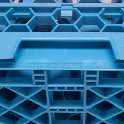 Carlisle RW20-114 Carlisle Blue 20-Compartment Polypropylene OptiClean NeWave Glass Rack with 2 Integrated Extenders