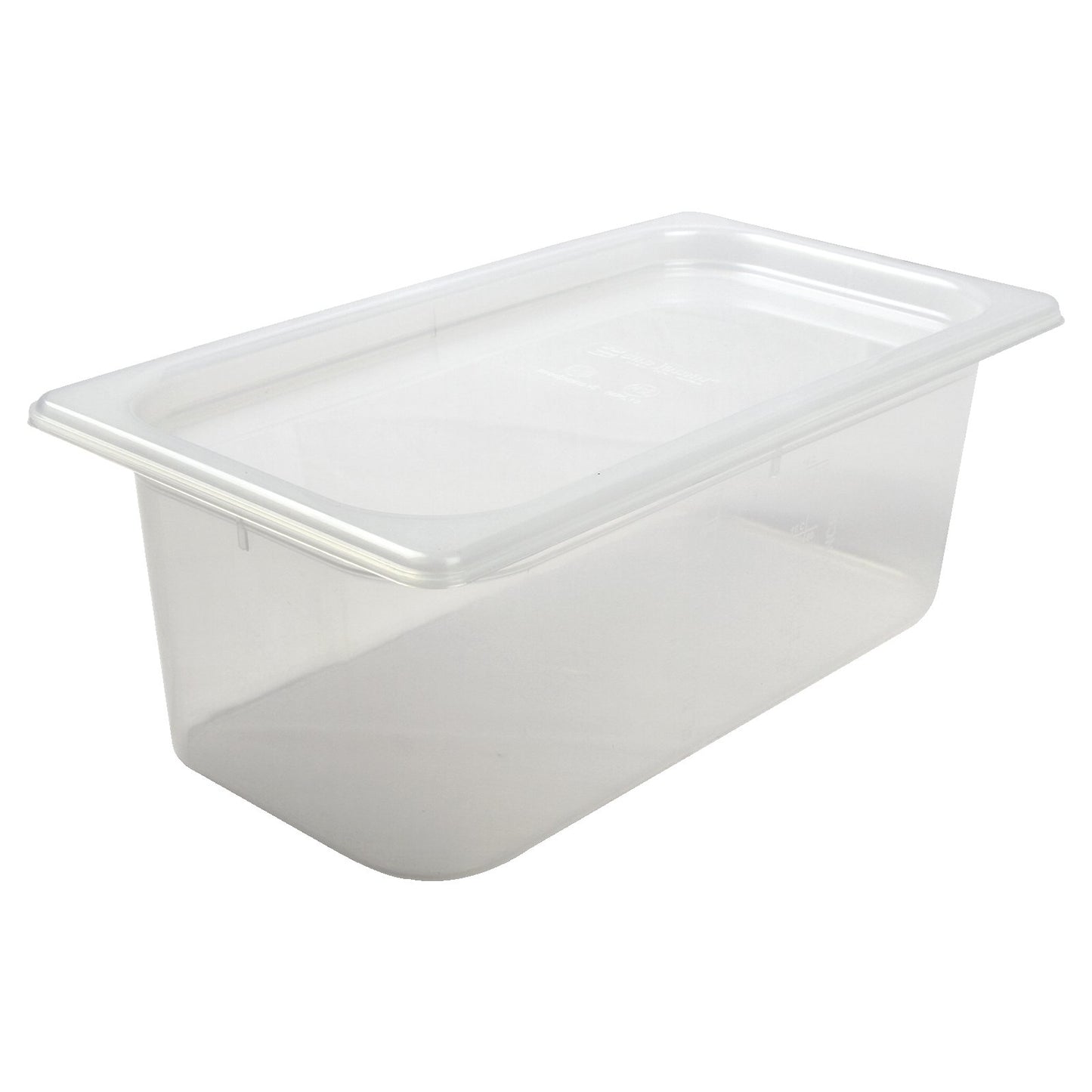 San Jamar MP13 1/3 Size Translucent Polypropylene Mod Pan Food Pan with Lid