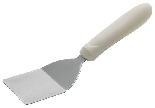 Winco TWP-30 White Polypropylene Handle Mini Turner w/ Offset, 2" x 2-1/4" Blade
