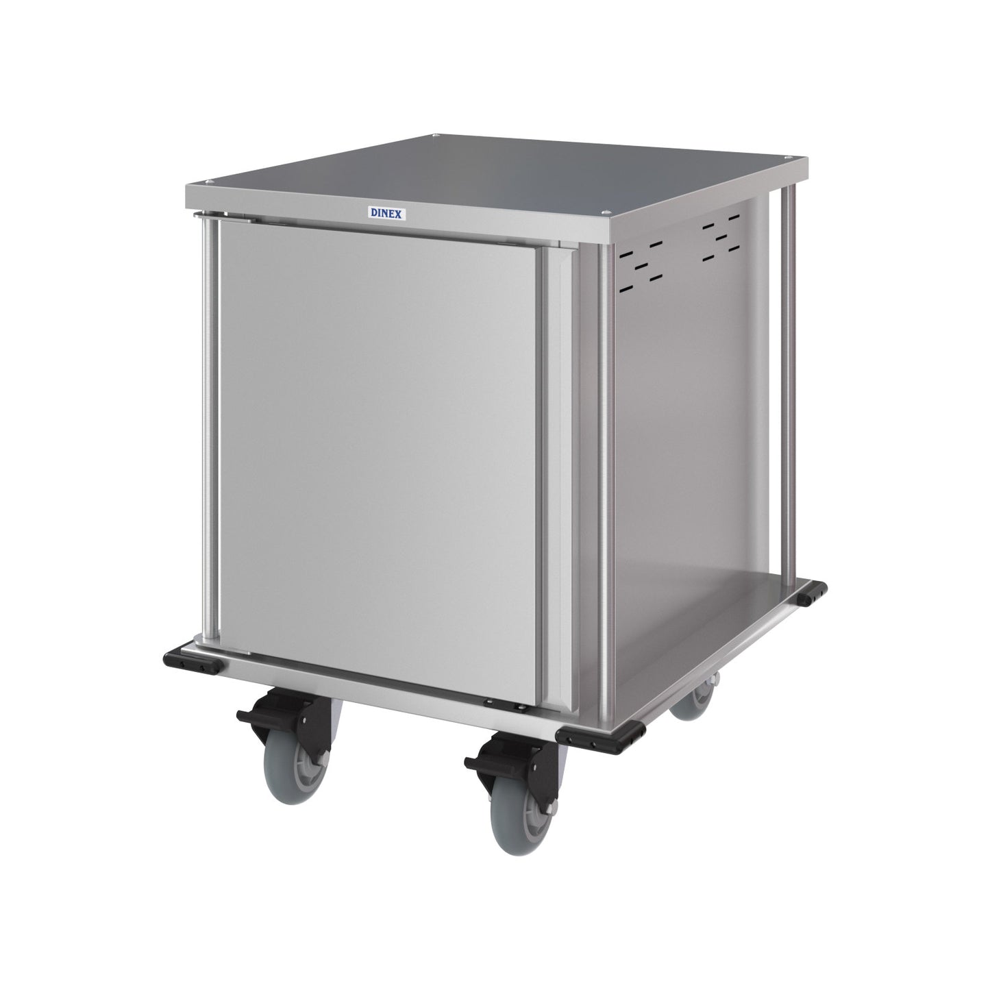 Dinex DXPTQC2T1D10 2 Trays Per Slide 10 Trays Single Door Stainless Steel Dinex Totally Quiet Compact Meal Delivery Cart