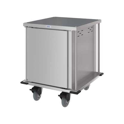 Dinex DXPTQC2T1D10 2 Trays Per Slide 10 Trays Single Door Stainless Steel Dinex Totally Quiet Compact Meal Delivery Cart
