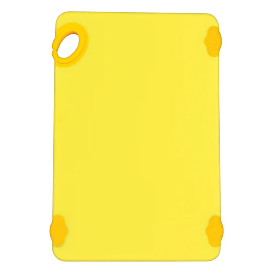 Winco CBK-1218YL 12" x 18" x 1/2" Yellow Cutting Board with Hook