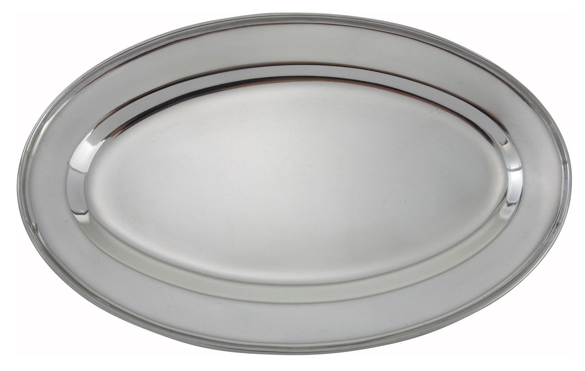 Winco OPL-12 12" x 8-5/8" Stainless Steel Serving Platter