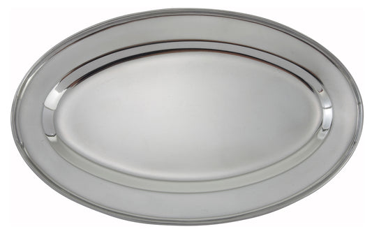 Winco OPL-12 12" x 8-5/8" Stainless Steel Serving Platter