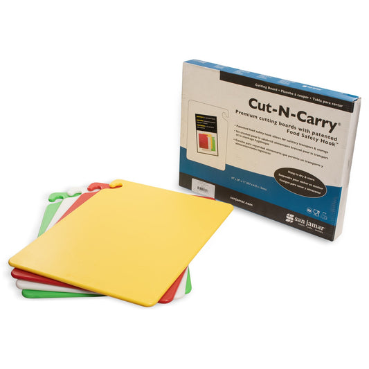 San Jamar CB1824QS 18" x 24" x 0.5" Cut-N-Carry Cutting Board