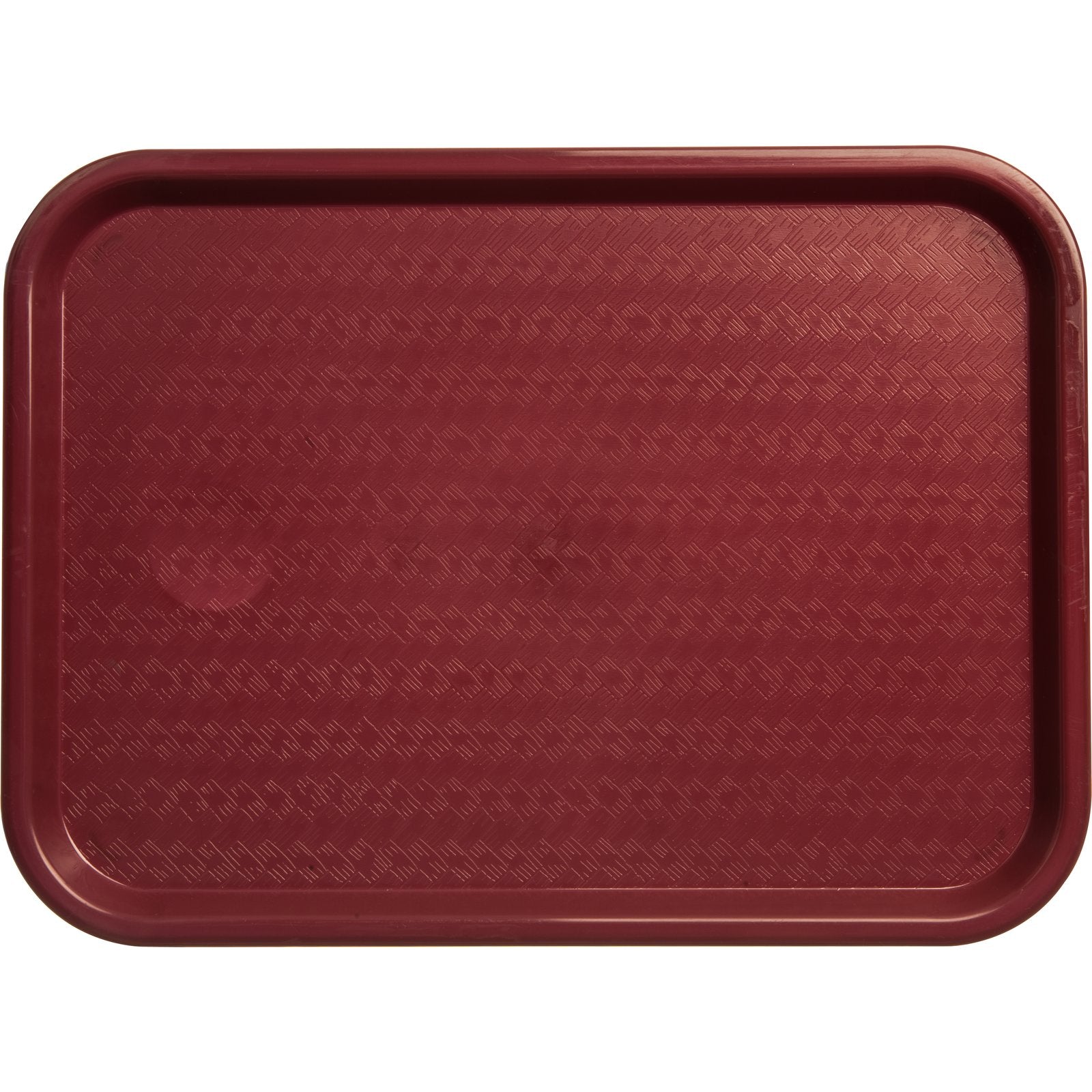 Carlisle CT121661 12" x 16" Burgundy Cafe Fast Food Cafeteria Tray