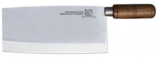 Omcan 10557 8-inch Chinese Style Cleaver with Wooden Handle