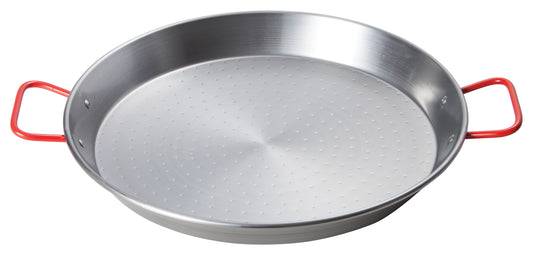 Winco CSPP-23 23-5/8" Polished Carbon Steel (Spain) Paella Pan