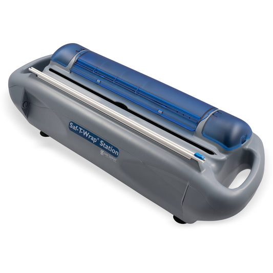 San Jamar SW1218SC Chrome Saf-T-Wrap Station with Slide Cutter