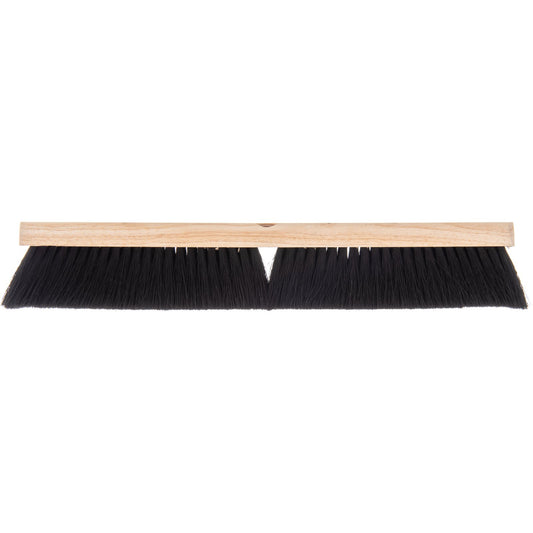 Carlisle 3621921803 18" Black Flo-Pac Hardwood Push Broom Head with Tampico Bristle