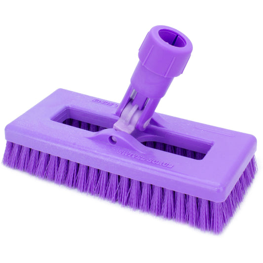 Carlisle 3638831EC68 8" Purple Color Code Swivel Scrub Brush