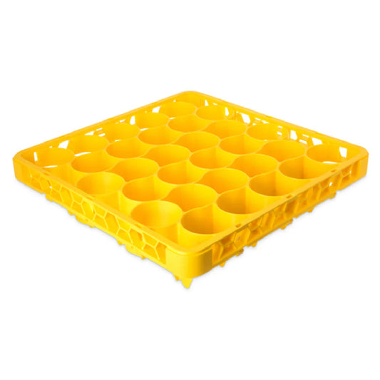 Carlisle REW30LC04 Yellow 30 Compartment Polypropylene OptiClean NeWave Color-Coded Long Glass Rack Extender