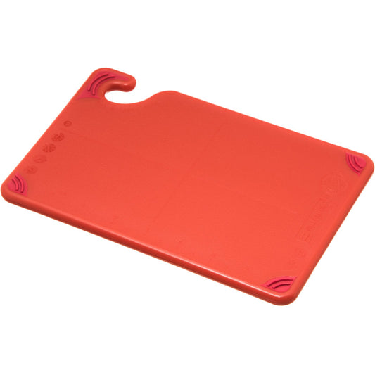 San Jamar CBG6938RD 6" x 9" x 0.375" Red Saf-T-Grip Cutting Board
