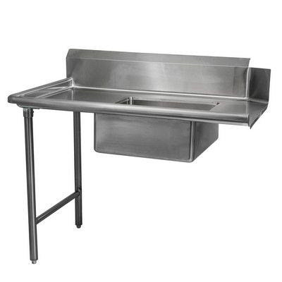Thorinox TSDT-3072-L 30" x 72" Soiled Dish Table - Left - Stainless Steel Basket Included
