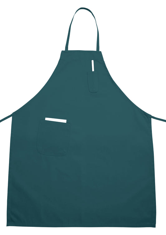 Winco BA-PGN Green Full Length Bib Apron w/Pocket