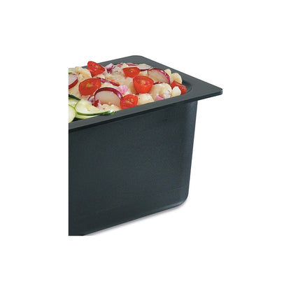 San Jamar CI7001BK 1/6 Size Black Chill-It Food Pan