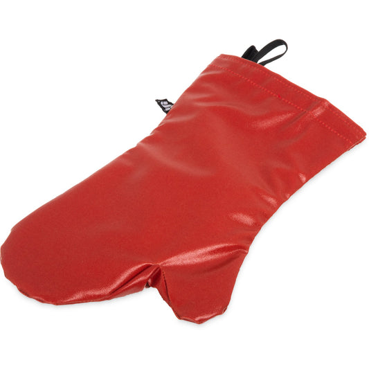 San Jamar EZK15 15" Red EZ-Kleen Conventional Oven Mitt