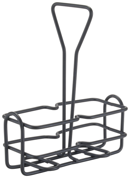 Winco WH-3K Black Cruet Rack for 6oz Oil/Vinegar Bottles