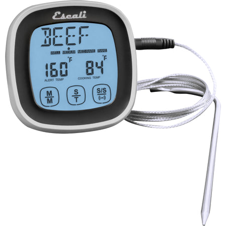 San Jamar THDGTMTS Black ABS Touch Screen Thermometer & Timer