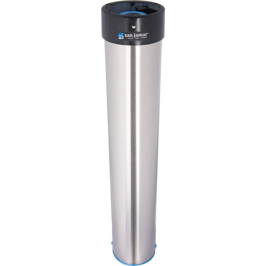 San Jamar C3400EV Medium Stainless Steel Vertical Surface Mount Cup Dispenser