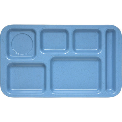 Carlisle 4398392 9" x 15" Sandshade 6-Compartment Melamine Right-Hand Space Saver Tray