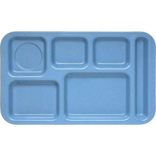 Carlisle 4398392 9" x 15" Sandshade 6-Compartment Melamine Right-Hand Space Saver Tray