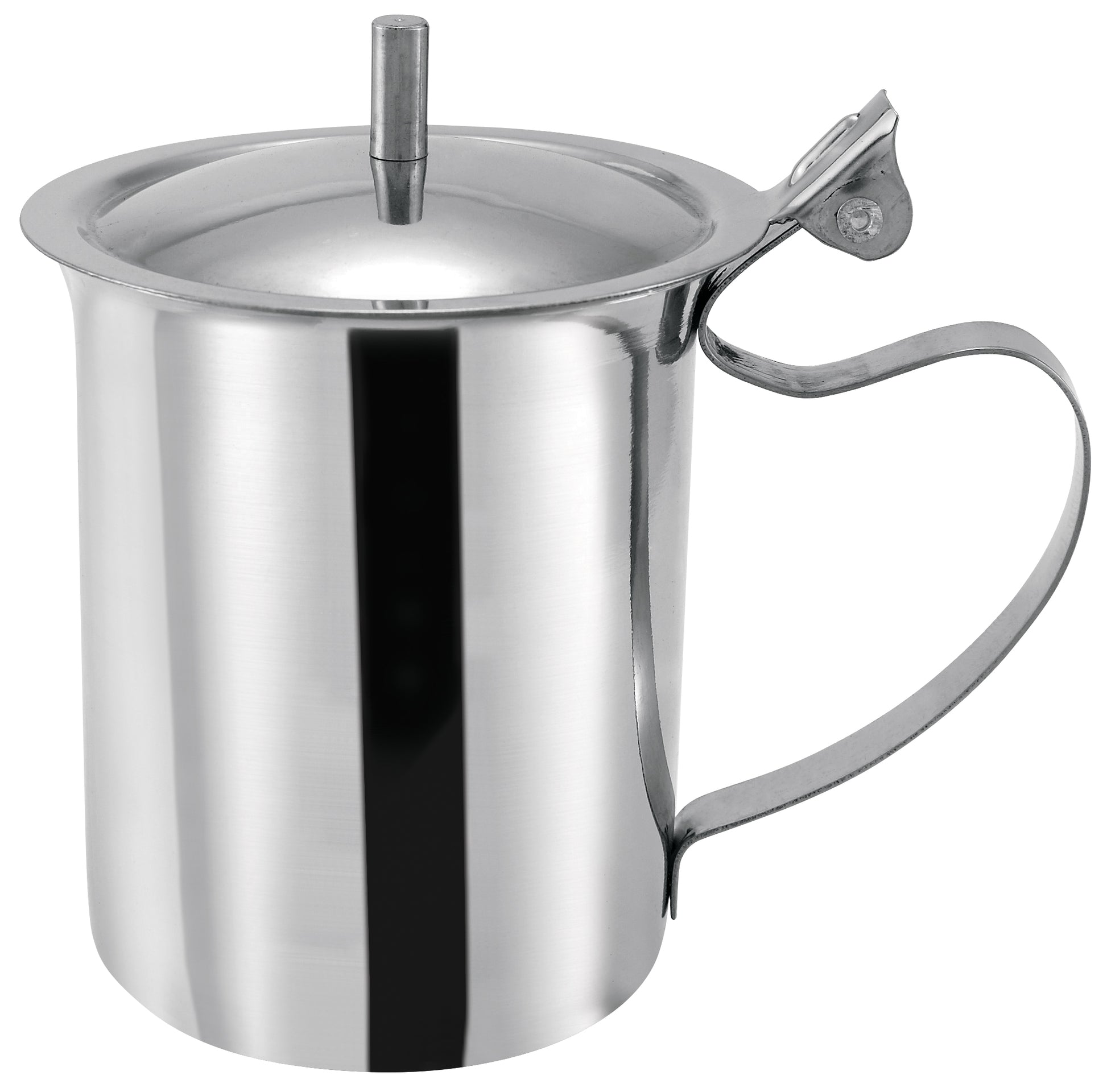 Winco SCT-10 10 oz. Stainless Steel Creamer Server w/ Cover