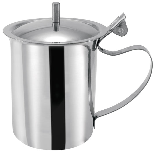 Winco SCT-10 10 oz. Stainless Steel Creamer Server w/ Cover
