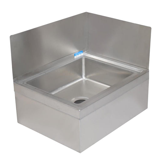 BK Resources MS-2424-SS2 2 Sides Stainless Steel Backsplash for BKMS-2424 Mop Sinks,18 GA T-304