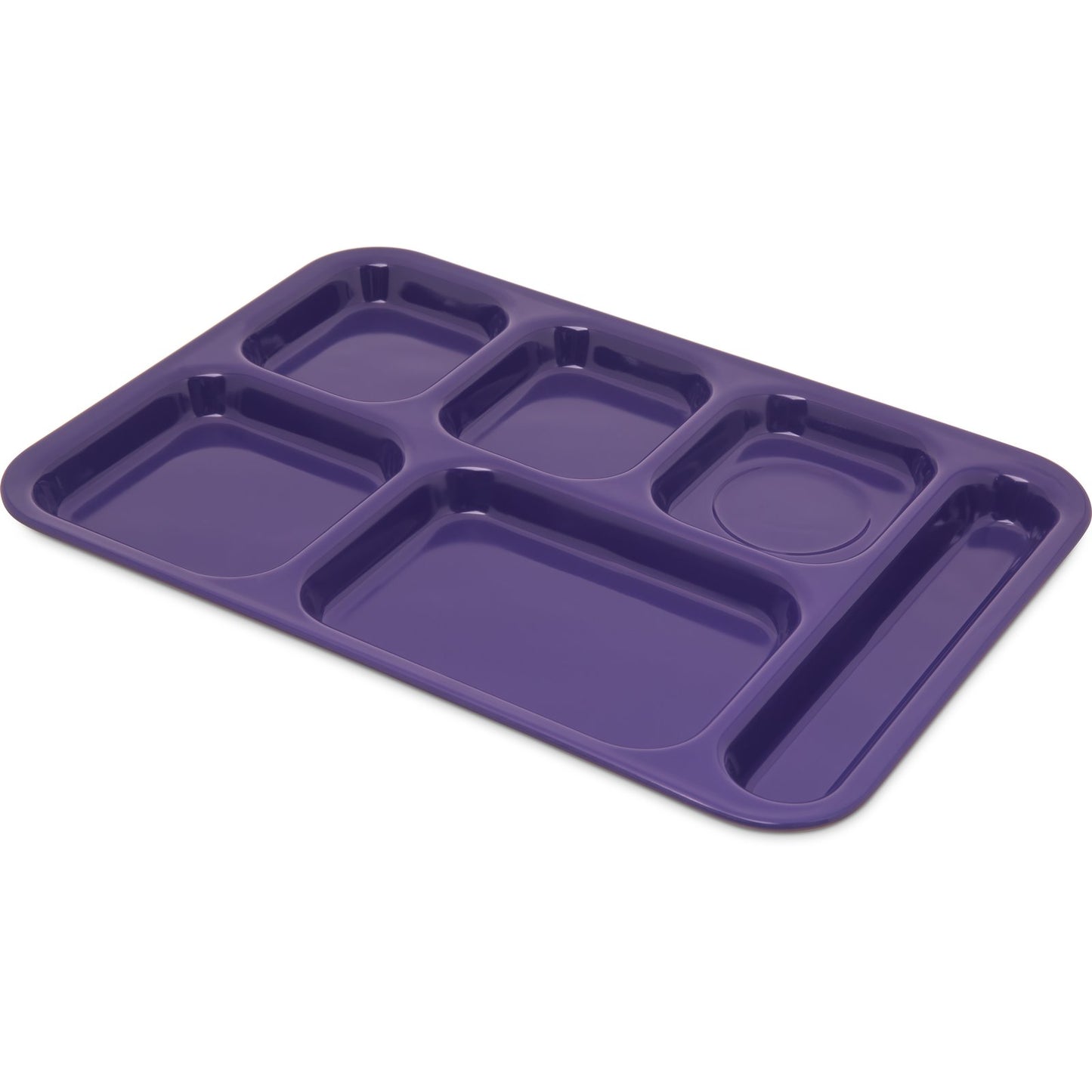 Carlisle 4398887 14.5" x 10" Purple 6-Compartment Melamine Right Hand Tray