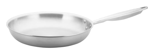 Winco TGFP-12 12" Triply Stainless Steel Fry Pan