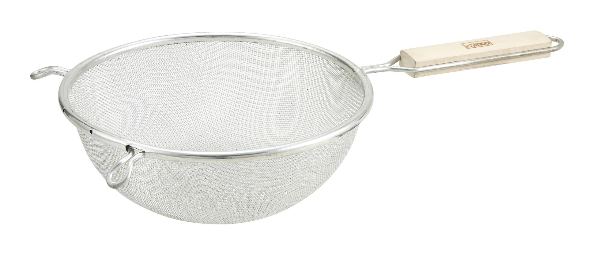 Winco MSTF-8S 8" Single Tin Mesh Strainer, Fine