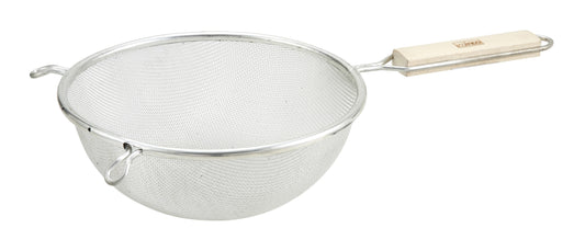 Winco MSTF-8S 8" Single Tin Mesh Strainer, Fine