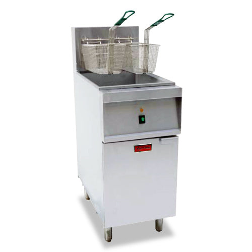 Omcan 47740 40 lb. Electric Floor Fryer - 208 V, 1 Phase, 12 KW