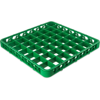 Carlisle RE49C09 Green 49-Compartment Polypropylene OptiClean Divided Glass Rack Extender 1.78"