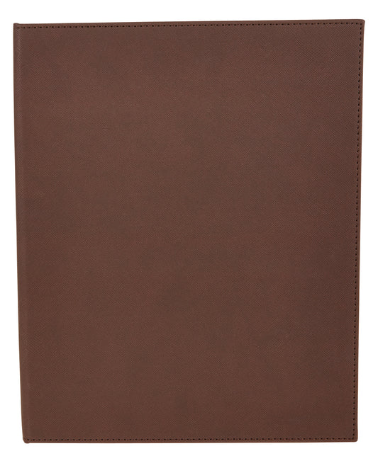 Winco LMD-811BN Brown Two-Views Menu Cover For 8-1/2 X 11" Inserts