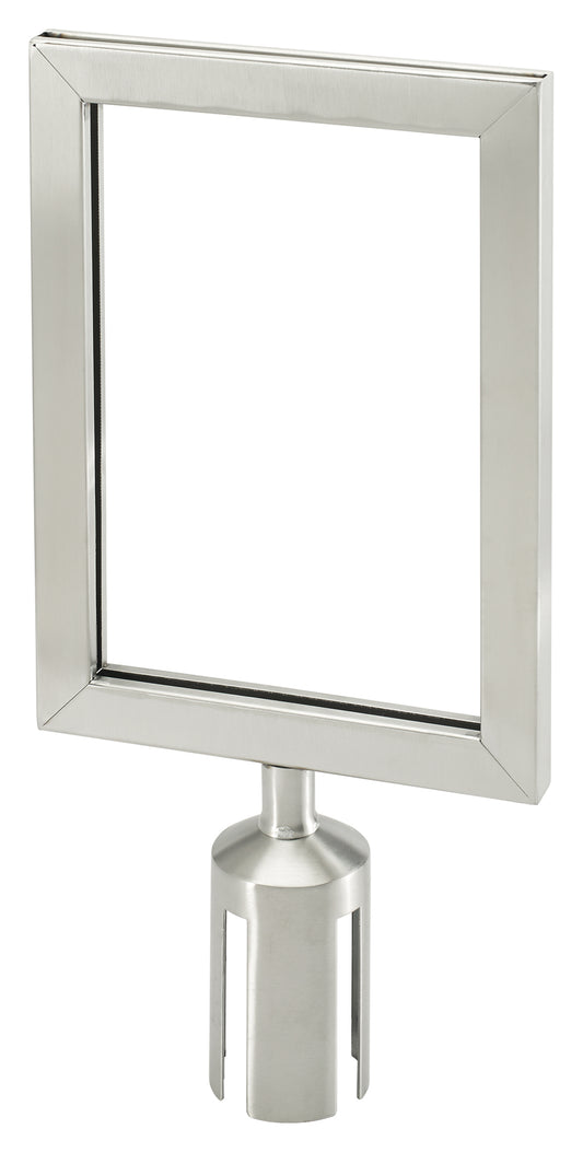 Winco CGSF-12S Stainless Steel Stanchion Top Sign Frame