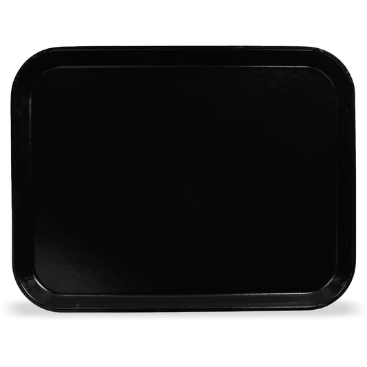 Carlisle 1410FG004 13.75" x 10.6" Black Solid Rectangular Glasteel Tray