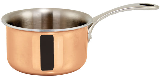 Winco DCSP-3C 11 oz. Copper-Plated Mini 3.5" Sauce pan