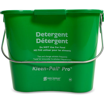 San Jamar KPP97GN Green Polypropylene Kleen-Pail Pro 3 Quart