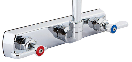 BK Resources BKF-8SM-XX-G Chrome-Plated Brass Optiflow Solid Body Faucet,Body Only w/Out Spout,8" O.C. Splash Mount