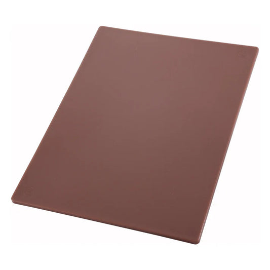 Winco CBBN-1218 12" x 18" x 1/2" Brown Cutting Board
