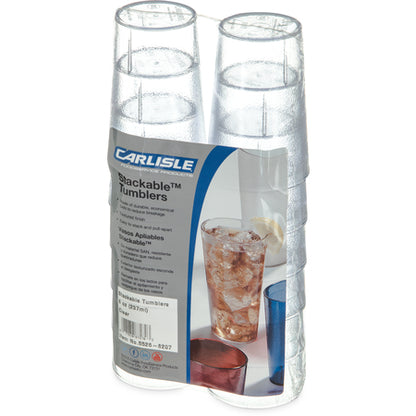 Carlisle 5526-8207 8 oz Clear SAN Stackable Tumbler (12/pk)
