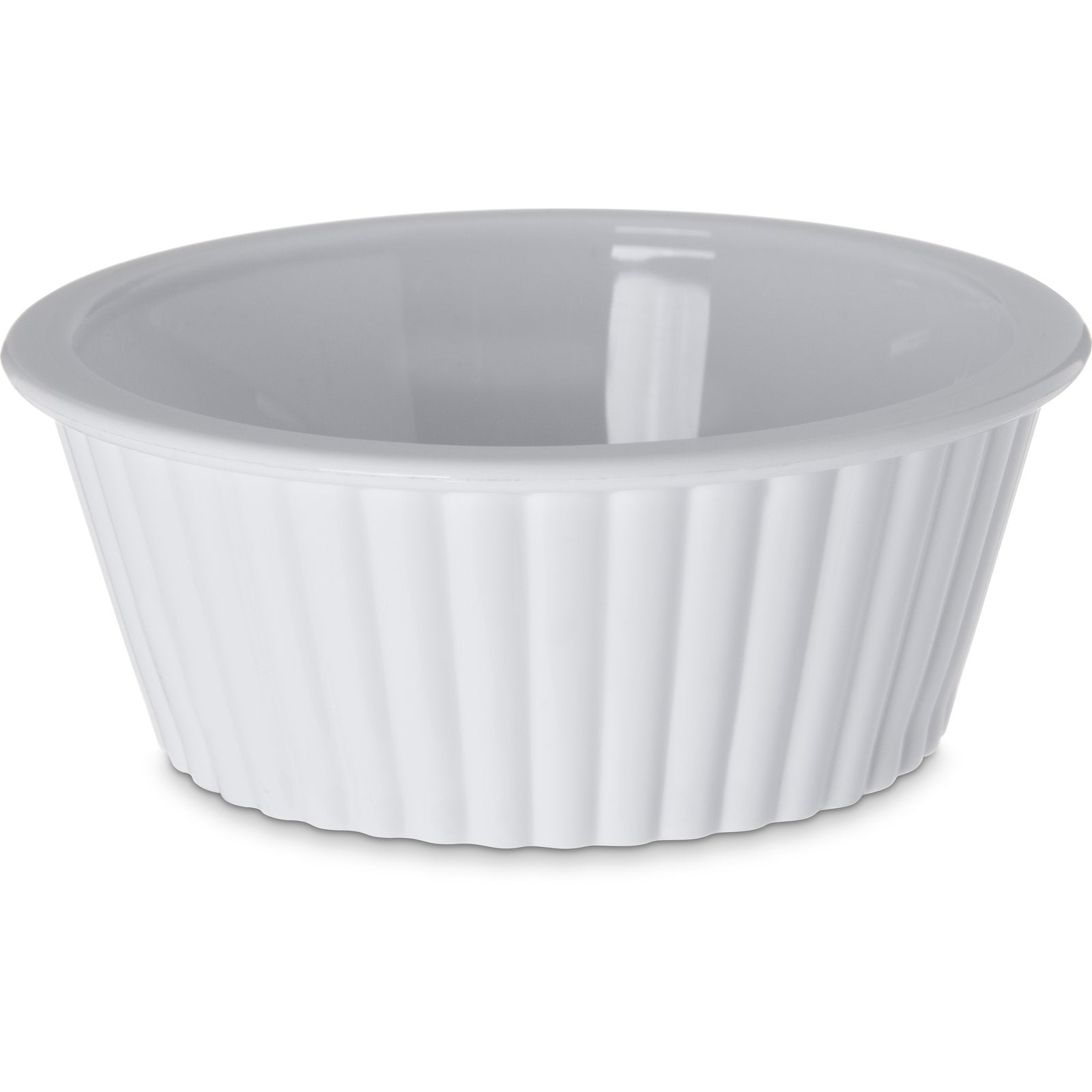 Carlisle 84402 2 oz White SAN Fluted Ramekin