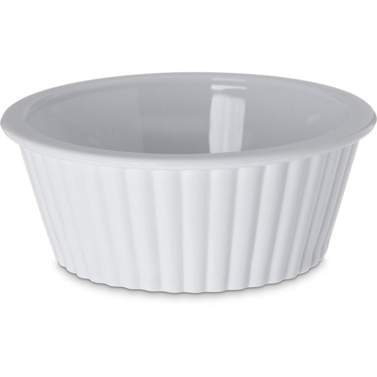 Carlisle 84402 2 oz White SAN Fluted Ramekin